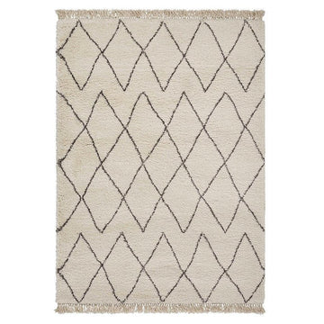 Boho 8280 Modern Moroccan Berber Soft Plush Shaggy Cream/Grey Rug-Think Rugs-Rug Love - The Most Loved Rug Store